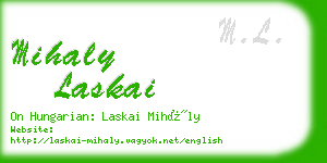 mihaly laskai business card